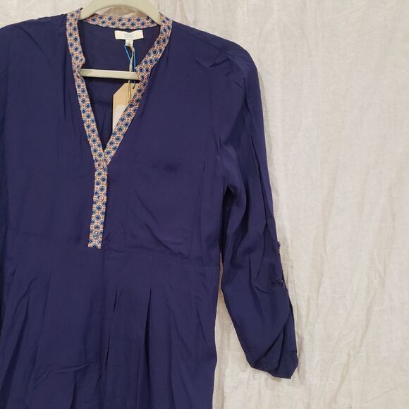 KORI America Blue with Orange and blue Print Trim NWT - Picture 3 of 8